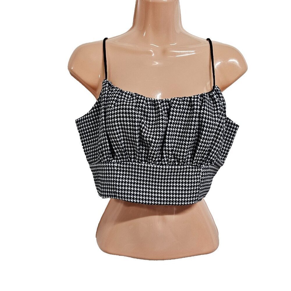 C/Meo Collective Crop Top Blouse Women Size M Spaghetti Straps